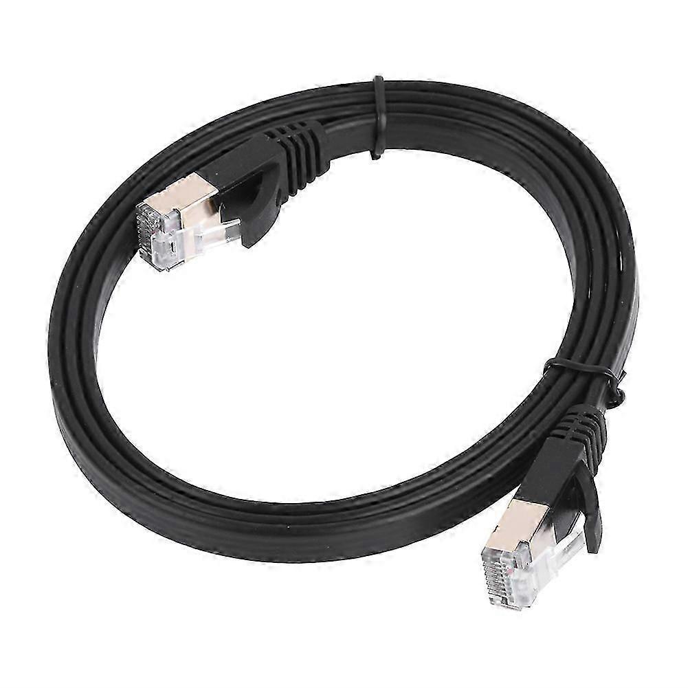 CAT7 RJ45 600MHz Patch Shielded Lan Network Cable Flat Ethernet Cord 1m