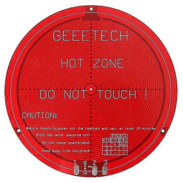 Round PCB Heat Bed for Delta Rostock Mini 3D Printer
