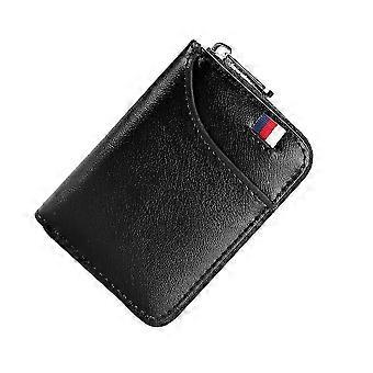 Anti-Theft Brush Purse Wallet for Rfid Shielding Billfold 1Pcs Black