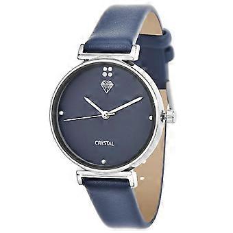 Dameshorloge MF444-BLUE - Blauwe leren band