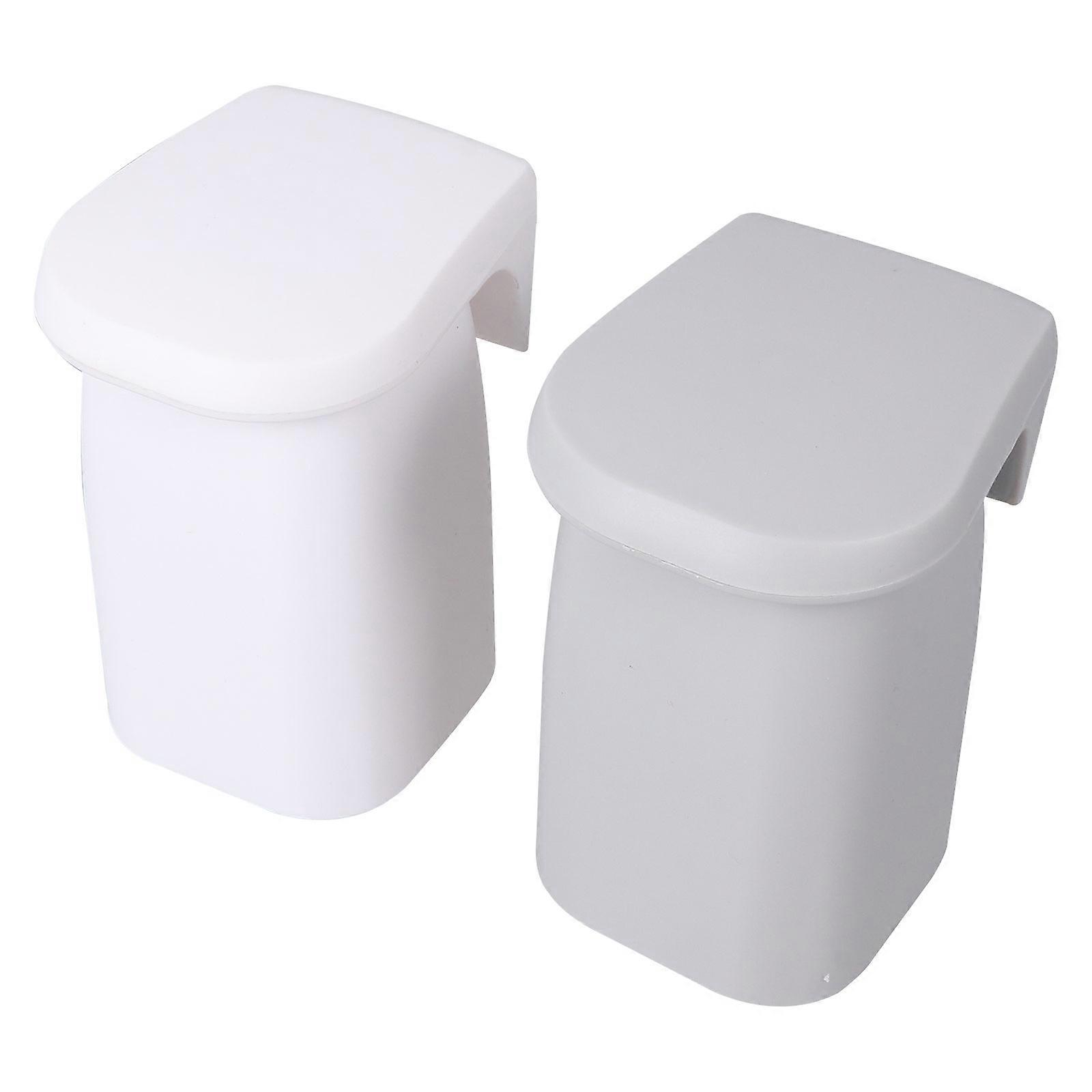 2pcs Toothbrush Cup with Self-adhesive Base Upside Down Cup without Punching