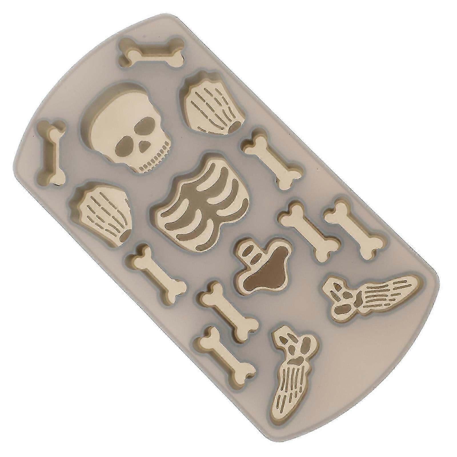 Fondant Mold Human Skeleton Pattern Molds for Baking Halloween Creative