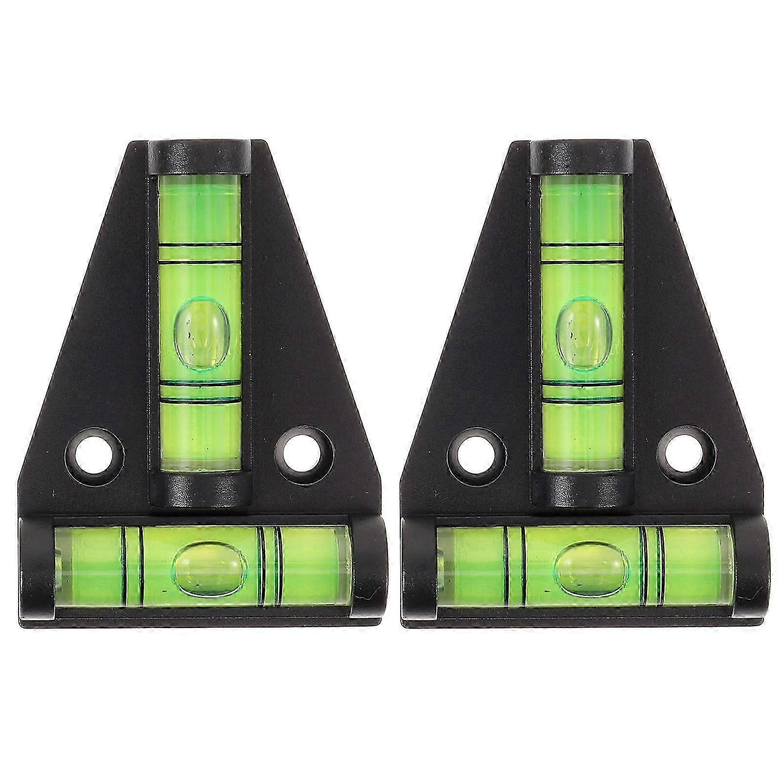 2pcs RV Leveling Block Bubble Fixing Level Magnetic Bubble Level Cross Check Leveler