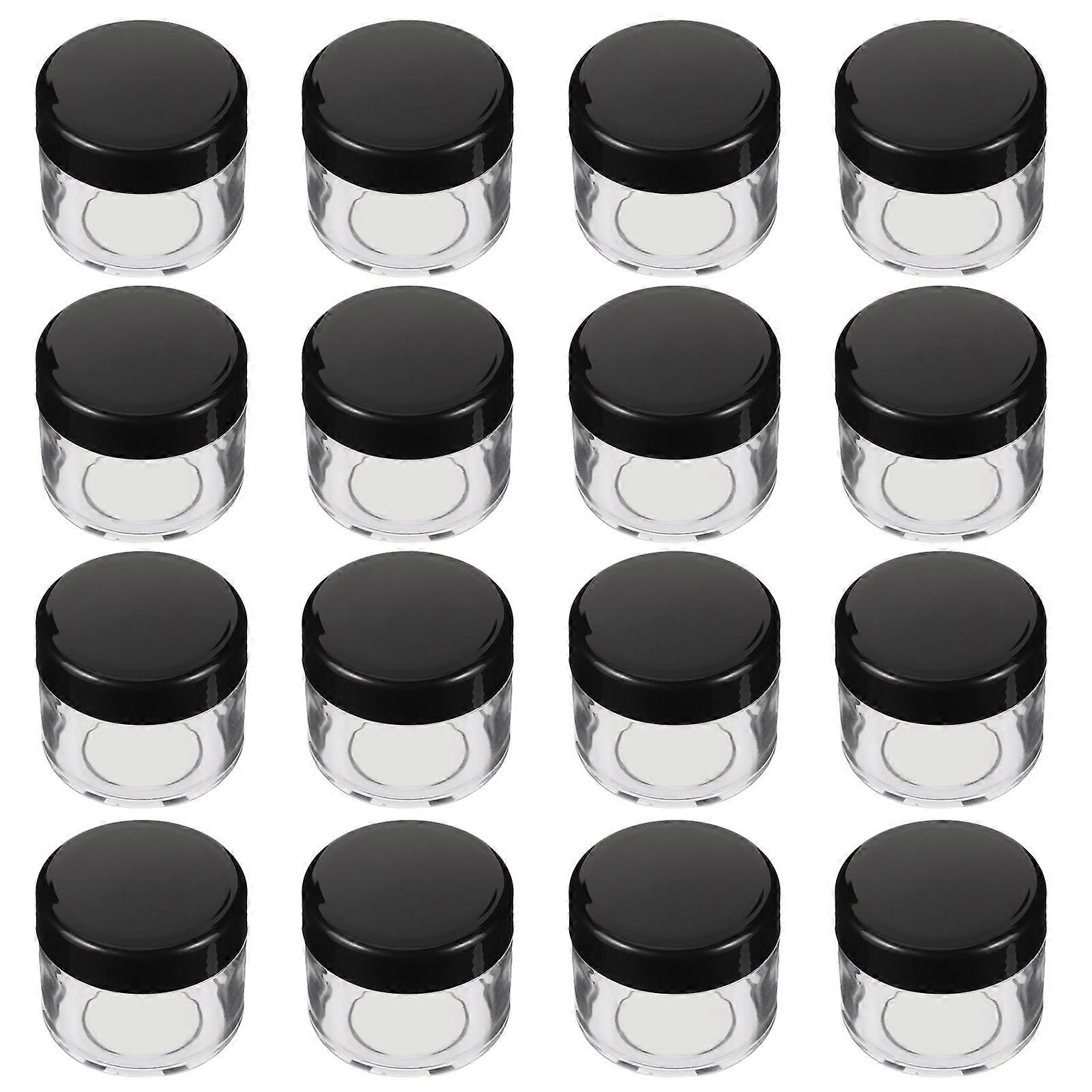 20pcs Empty Clear Plastic Containers Refillable Round Low Profile Containers
