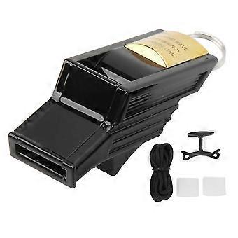 Mortun Whistle Non  Core High Frequency Referee Whistle Adjustable Nylon Hanger Contest WhistleBlack Golden
