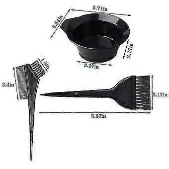 3Pcs Hair Colouring Tools, Brush Double-sided Coloring Comb and Bowl Set