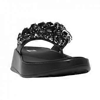 FitFlop Womens/Ladies Jewelled Leather Flatform Sandals