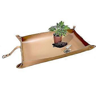 Leather Plant Repotting Mat Waterproof  planting Mat Indoor Potting Mat Portable Gardening Mat