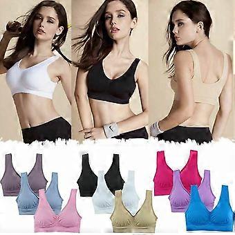 Reggiseno sportivo Sexy Genie con imbottitura, push-up senza cuciture, ideale per lo sport da donna.