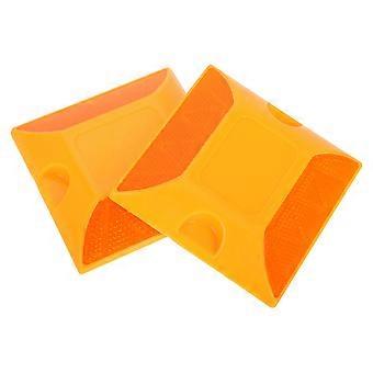 2pcs reflektierende Straßenmarkierungen Aluminium Outdoor Driveway Reflektoren für Sportplätze Pflaster Sicherheit Straßenidentifikation