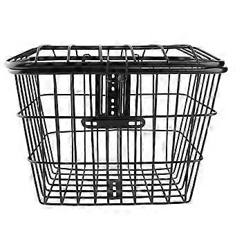 Bike Front Basket Universal Rustproof Metal Wire Electric Bike Basket Large Space Strong Load Bearing Outdoor Use Durable
