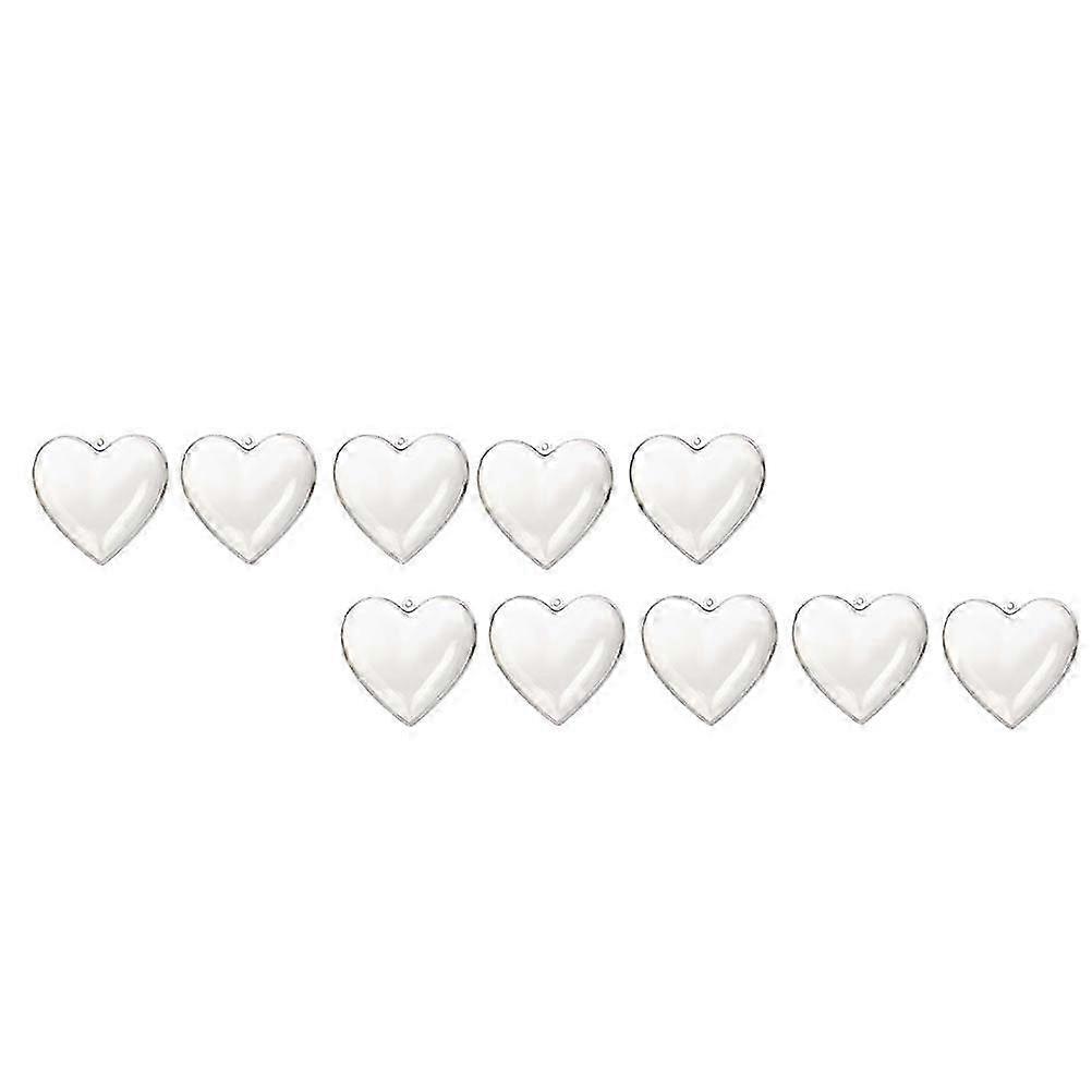 Transparent Heart Shaped Candy Boxes compatible with Storage 10Pcs Creative Plastic