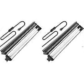 Lampada per rettili ad alta potenza da 22 pollici con 2 lampade T5 HO UVB 10.0, potenza 24W, spina USA.