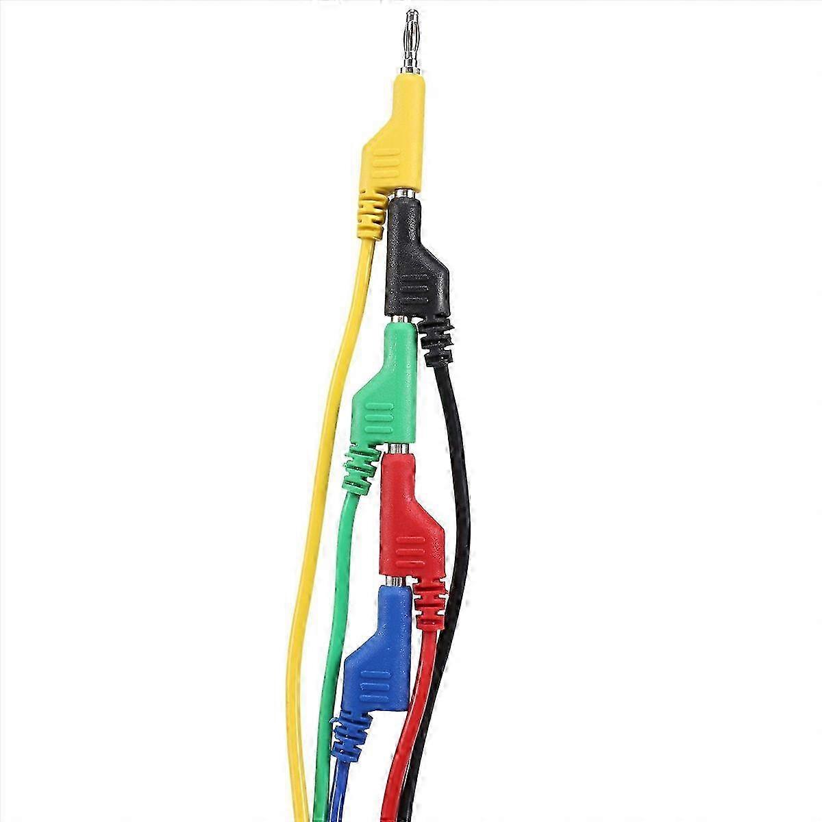 5PCS Stackable Banana to Banana Plug Test Cable Wire 3.3Ft/1M