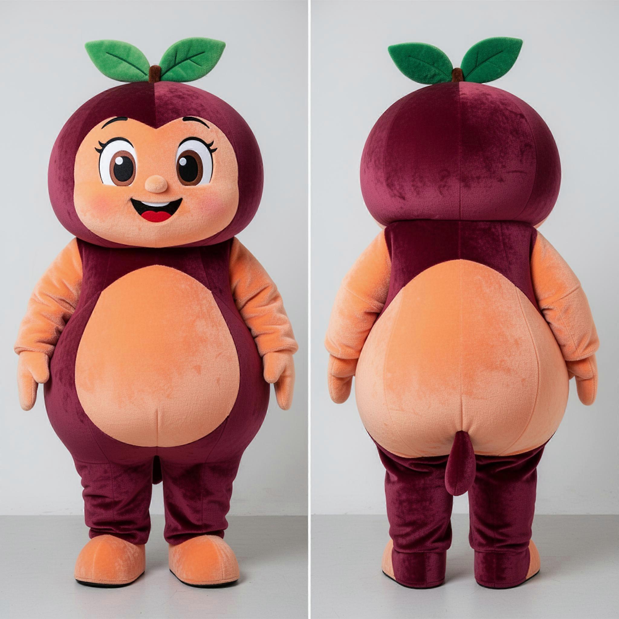MASTICOT Maroon Velvety Apricot Mascot