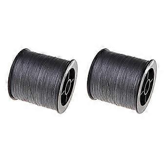 2X 500 M 30 LB 0.26mm Linha de Pesca Força PE Trançado 4 Fios Cinza