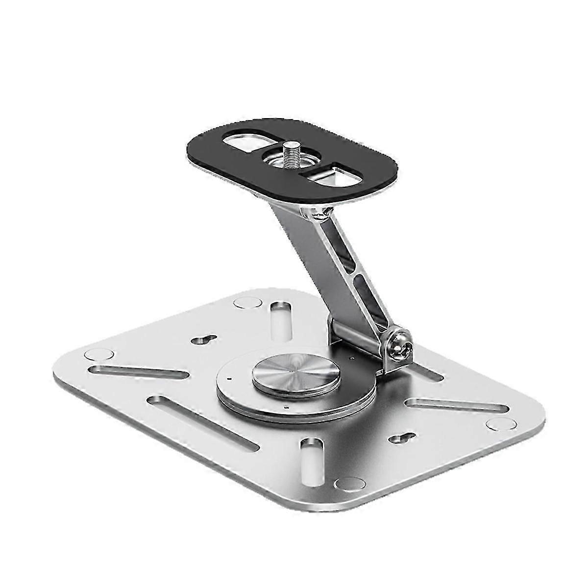 Projector Stand Desk Wall Ceiling Mount Thread 360 Rotation Silver