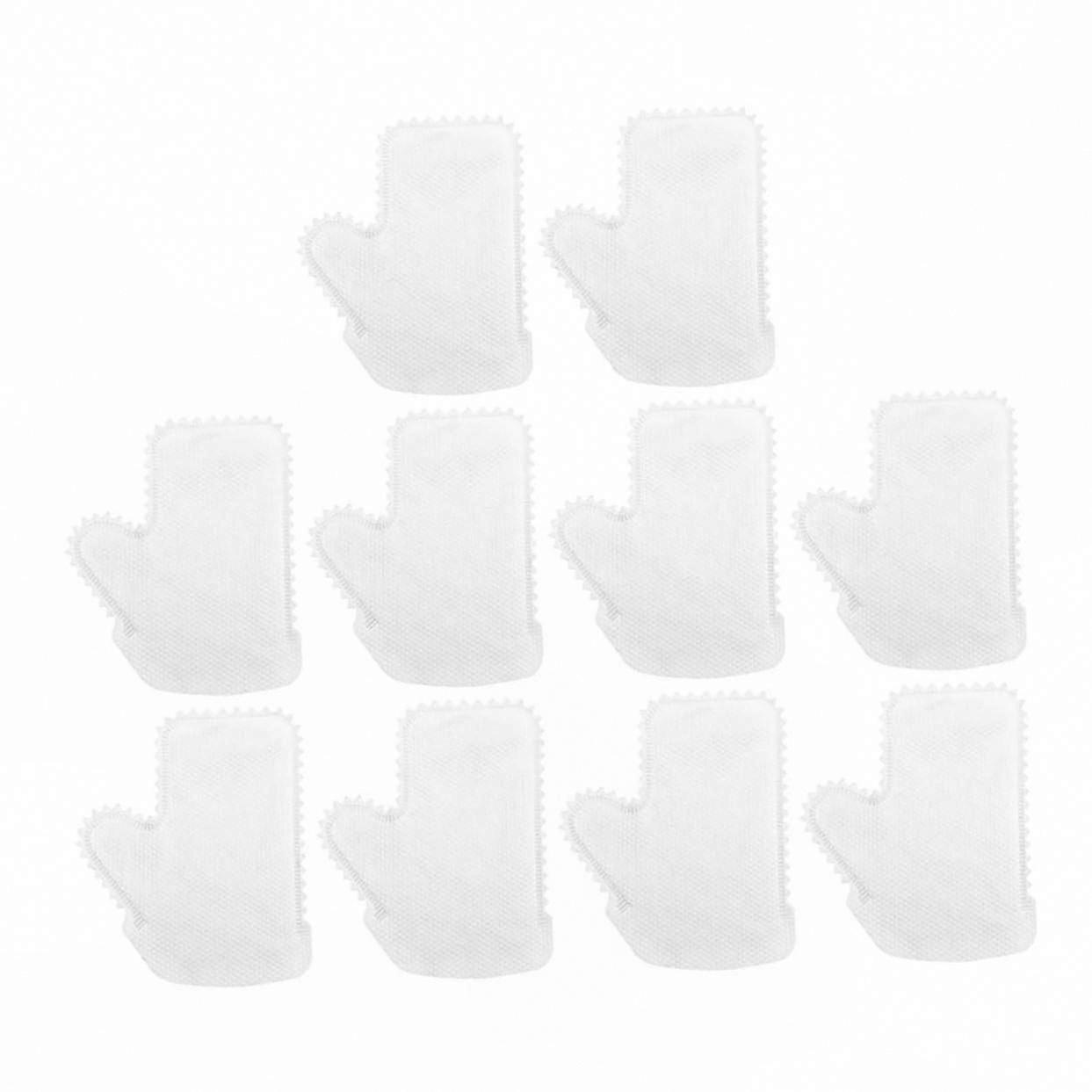Surface Dusting & Cleaning, Disposable Cleaning Gloves 10-Pack, Electrostatic Dust Pickup, Soft Non-Scratch Texture, White