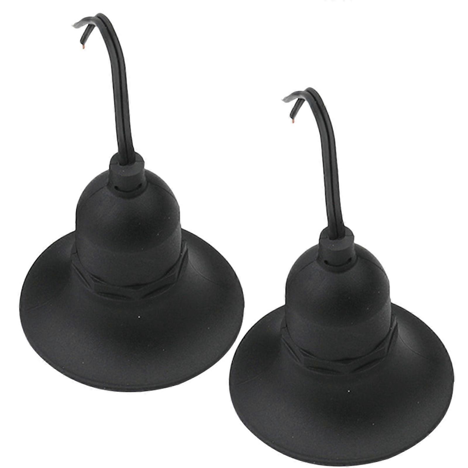 E27 Waterproof Light Socket Lamp Socket for Light 2Pcs Black Plastic Metal