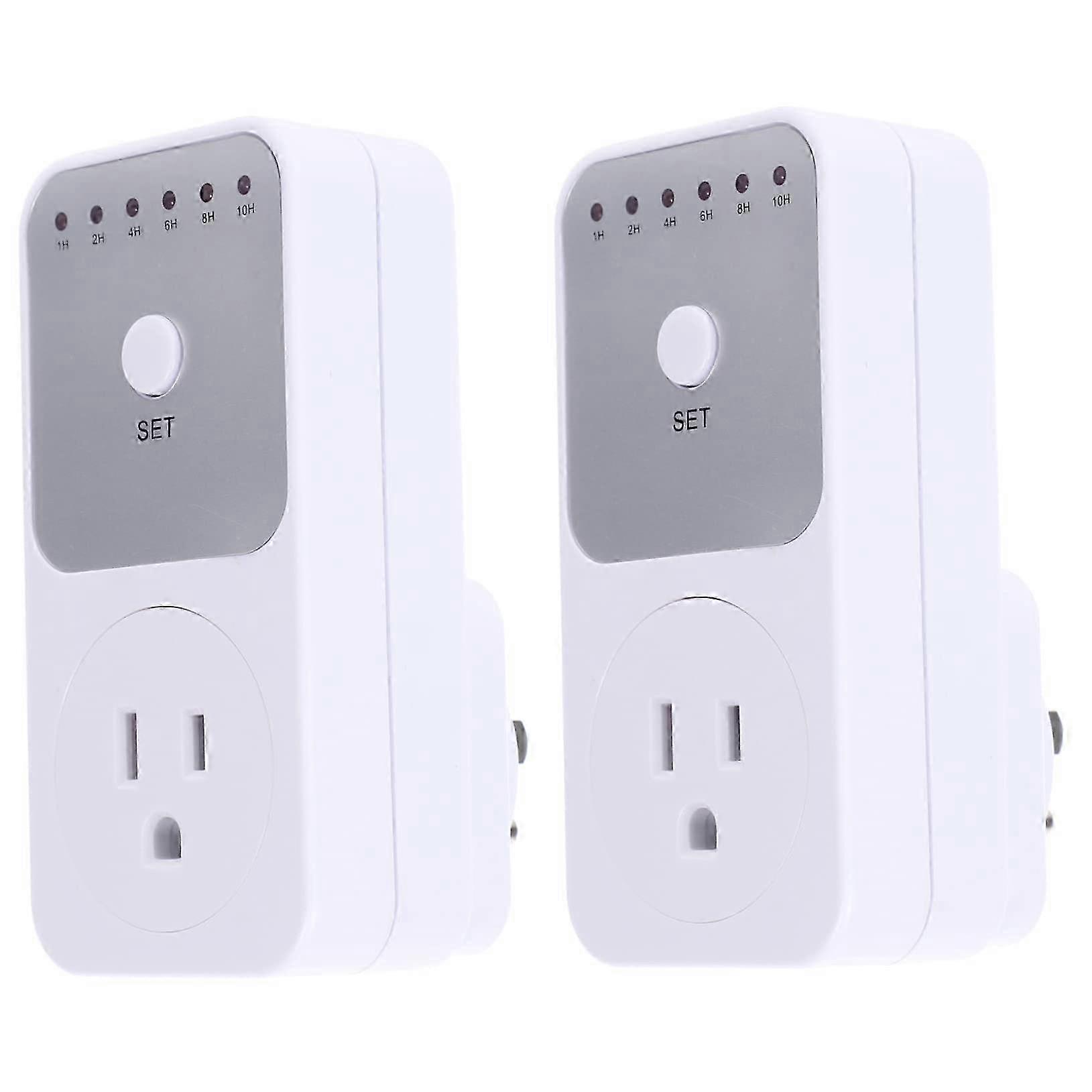 2Pcs Weather Resistant Timer Outlet