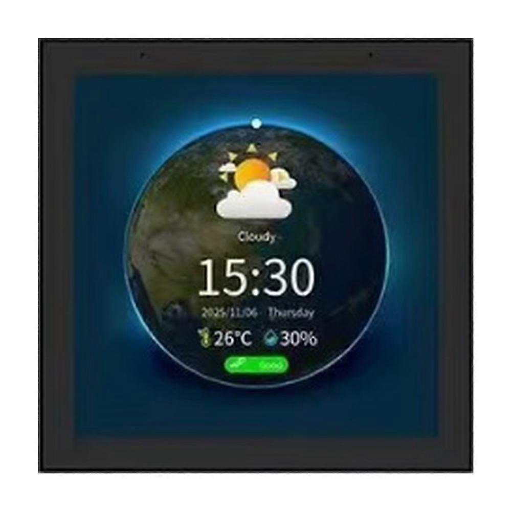 Tuya Smart Zigbee Multi Functional 4-Inch Touch Screen Scene Switch Dimming Switch Custom Text Multi Language-EU Plug