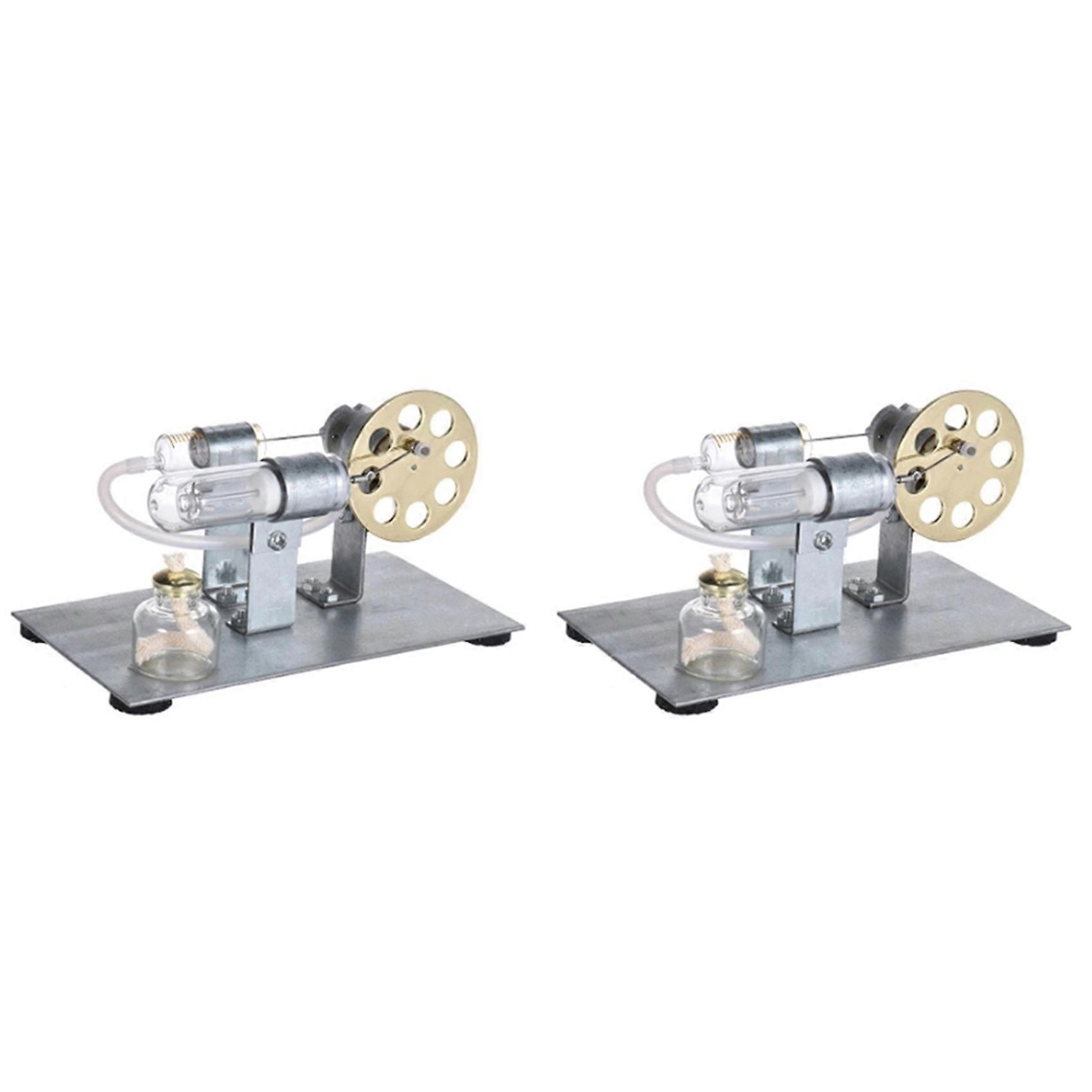 2X Stirling Engine Model Science Experiment Physics Experiment Generator Model Science and Education