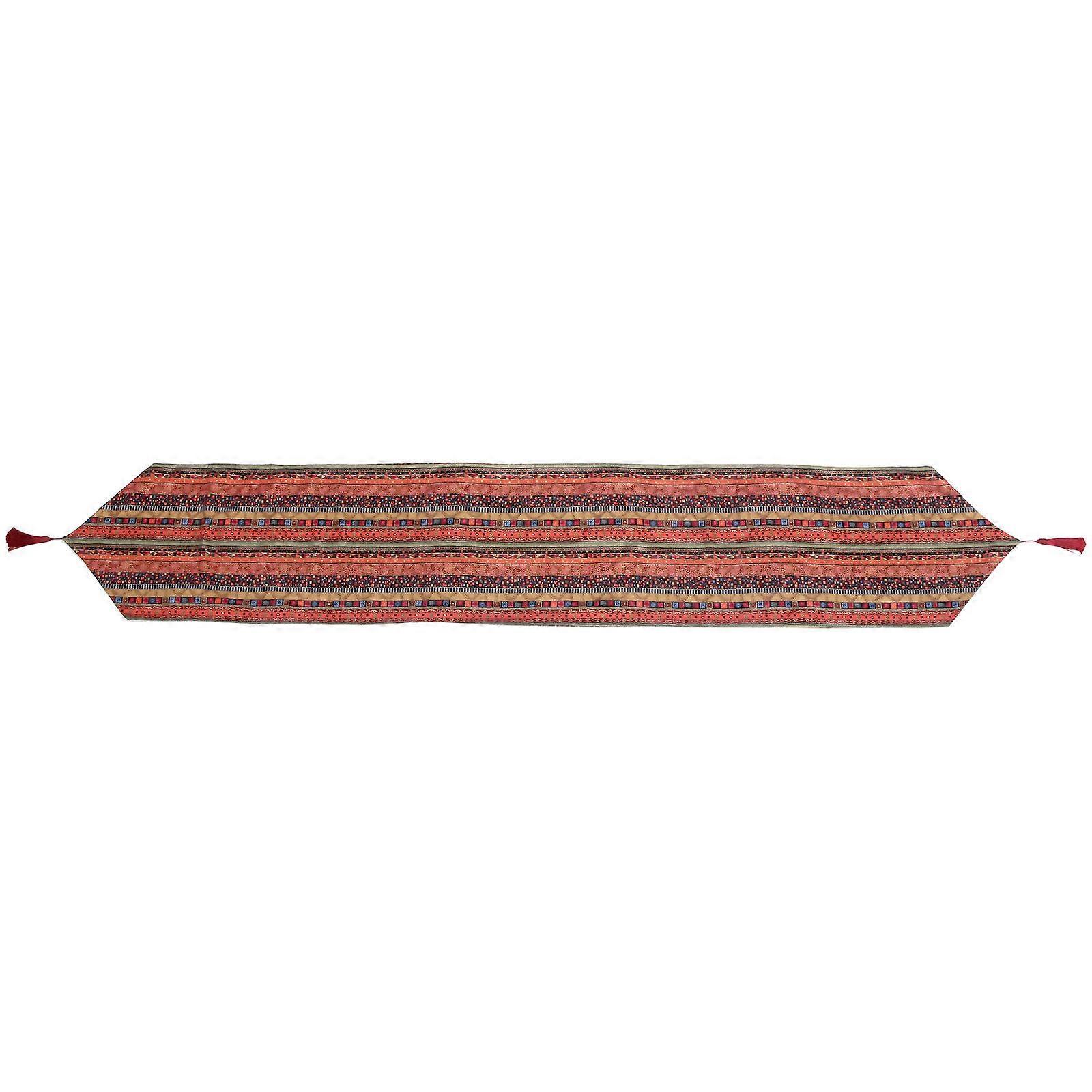 Southeast Table Runner for Decor 1Pcs Red Cotton Linen