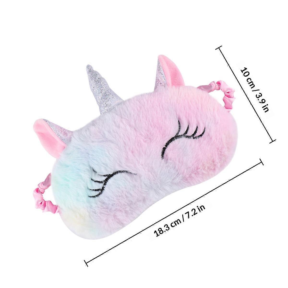 Fenical Plush Cartoon Eye Patch Sleep Patch for Daily Use Pink