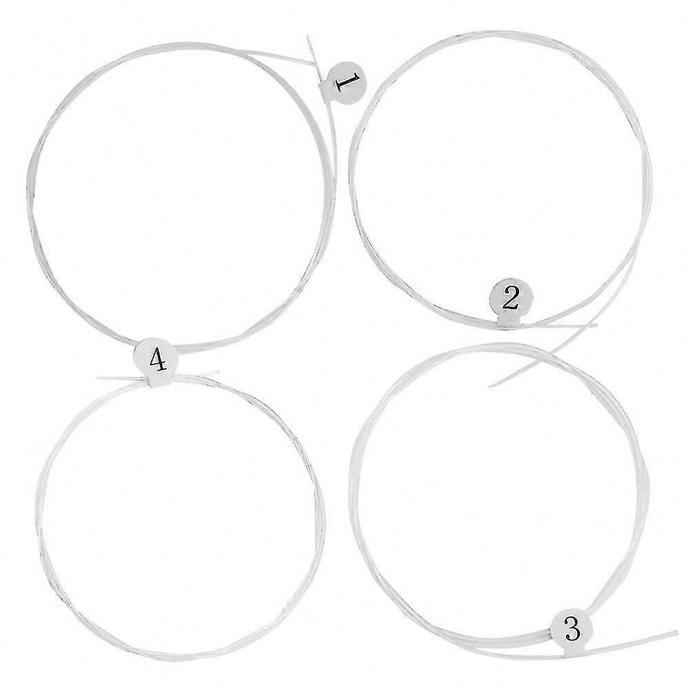 4 Pcs Ukulele String Set - Transparent Carbon Replacement Strings Accessory Set