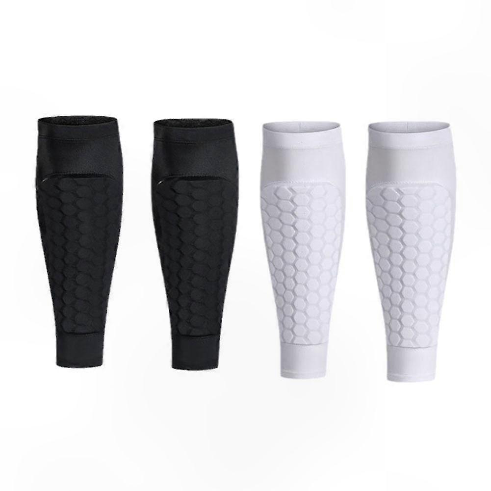 Honeycomb Shin Guards Leg Sleeves Shockproof Support Sock Protector Nylon Padding