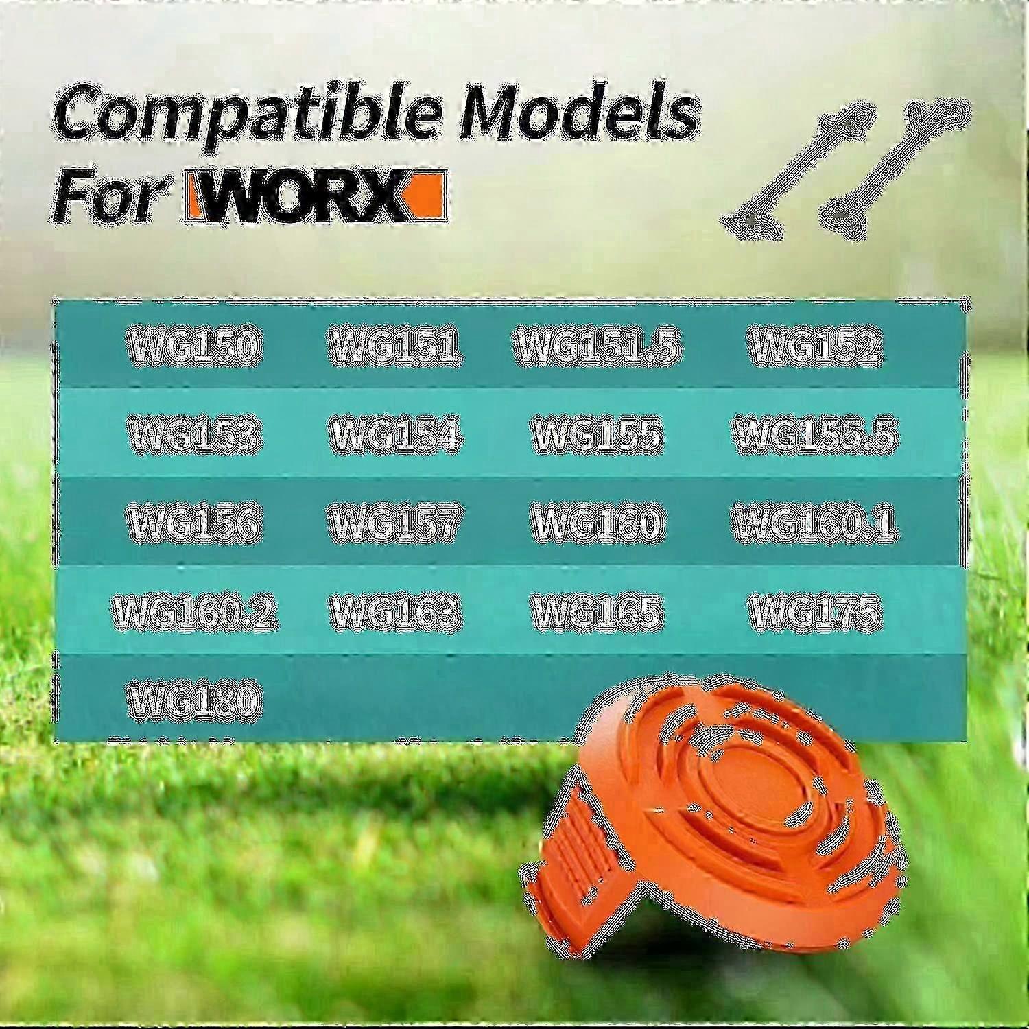 Worx Trimmer Spool Cap Cover Replacement (3 Pack) - Compatible with Worx Weed Eater