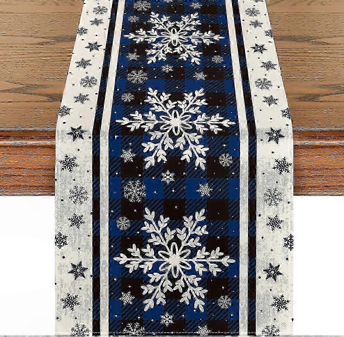 LED Plaid Table Runner Solar Powered