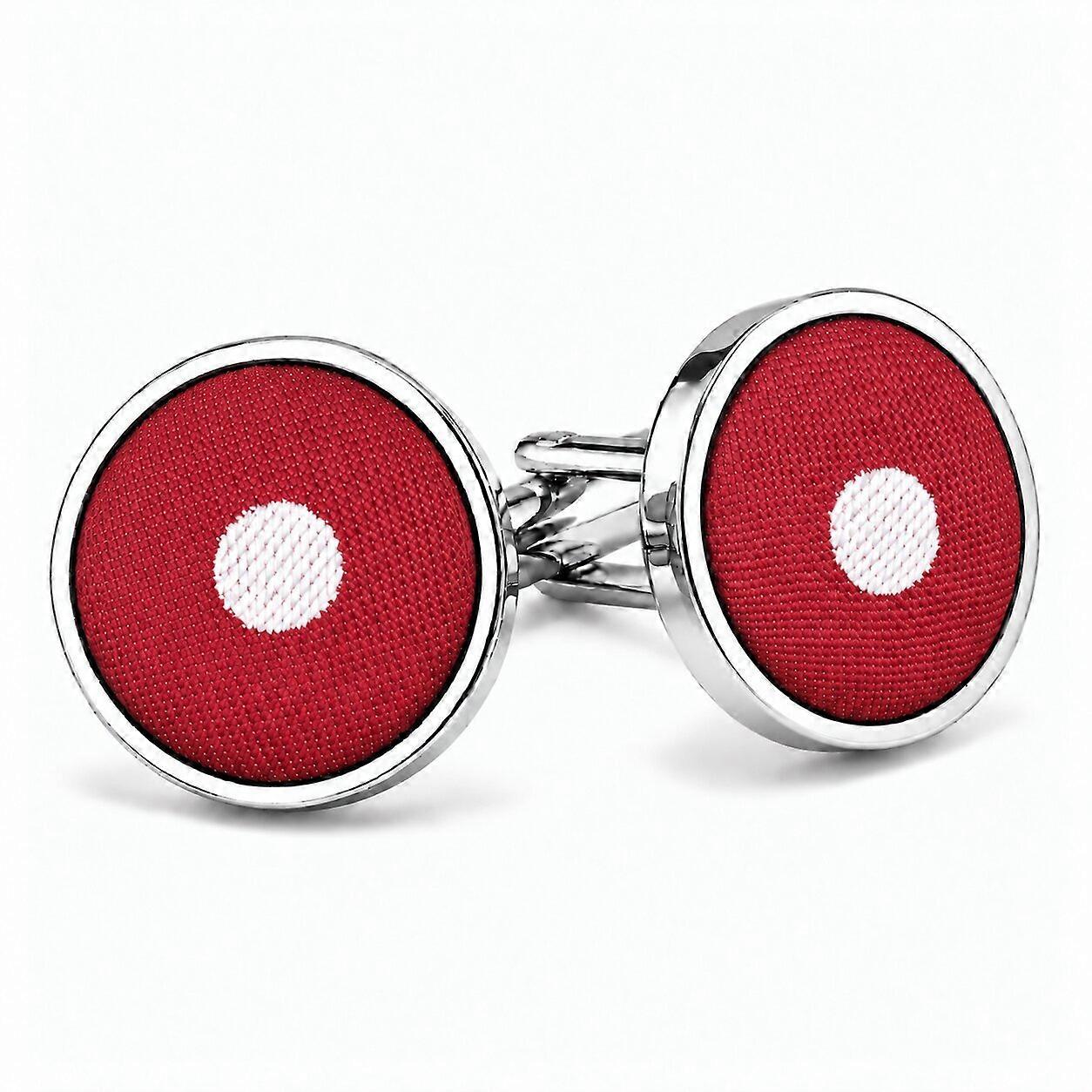 Dark Red Polka Dot Classic Cufflinks