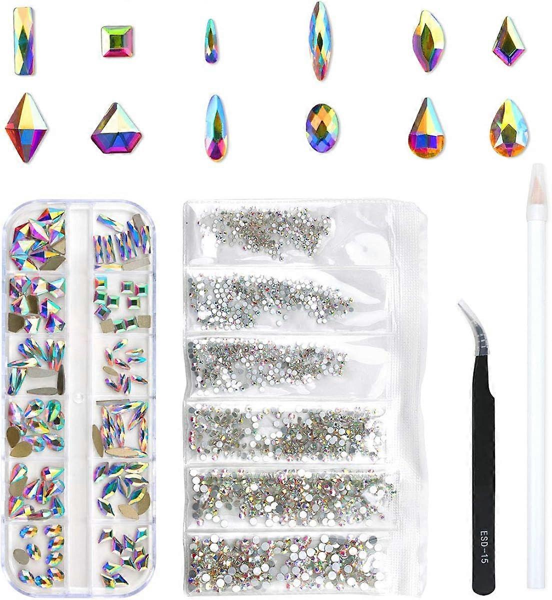 Flatback Crystals AB Colour Non-Adhesive 3D Decorations