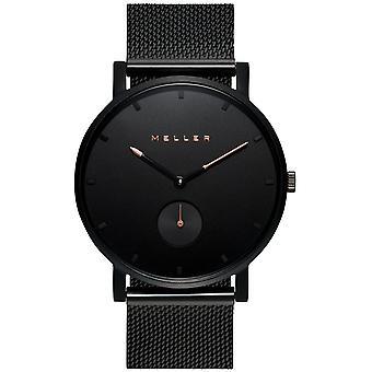 Meller maori baki black watch for Unisex Analog Japanese Quartz with 2NR-2BLACK stainless steel bracelet
