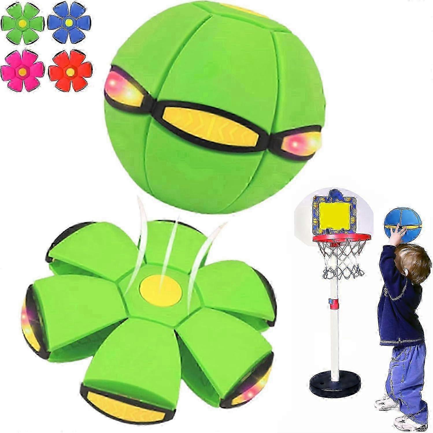 Balle magique qui rebondit, balle de rebond pour enfants, soucoupe volante magique, balle de rebond, interaction parent-enfant, jouet en forme de disque volant pliable.