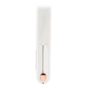 60W Cordless Hair Straightener Brush 2 in 1 Portable Hot Brush Straightening Comb with Dust Cover 3500mAh Digital Display White