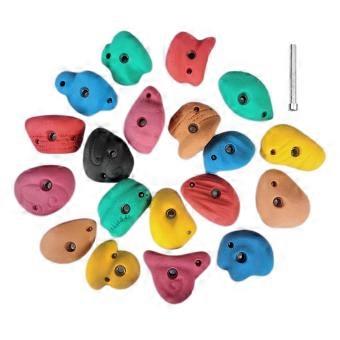 Rock Climbing Holds with Mounting Screw, Durable Resin Wall Grips for Kids and Adults, Textured Grip, Indoor and Outdoor Playground, 230 lbs Capacity