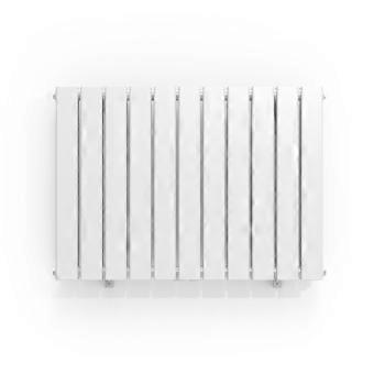Platte radiator 600 x 836 mm, dubbellaags, horizontaal, wit