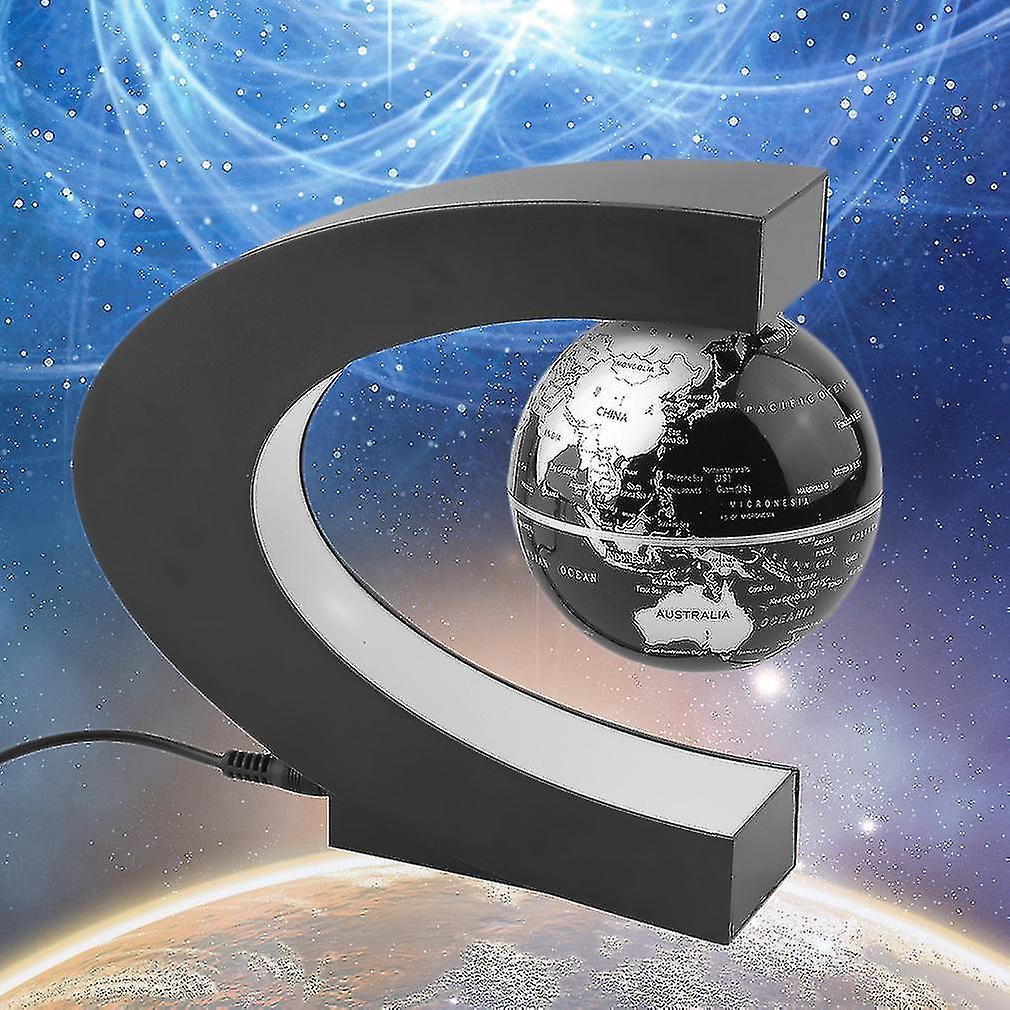 C Shape Led World Map Decoration Magnetic Levitation Floating Globe Light