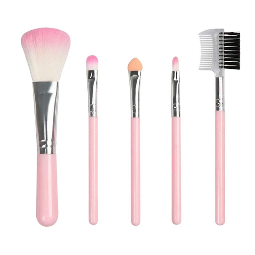 5 Pieces Makeup Brushes Eyeshadow Applicator Cream Blending Brush Kit