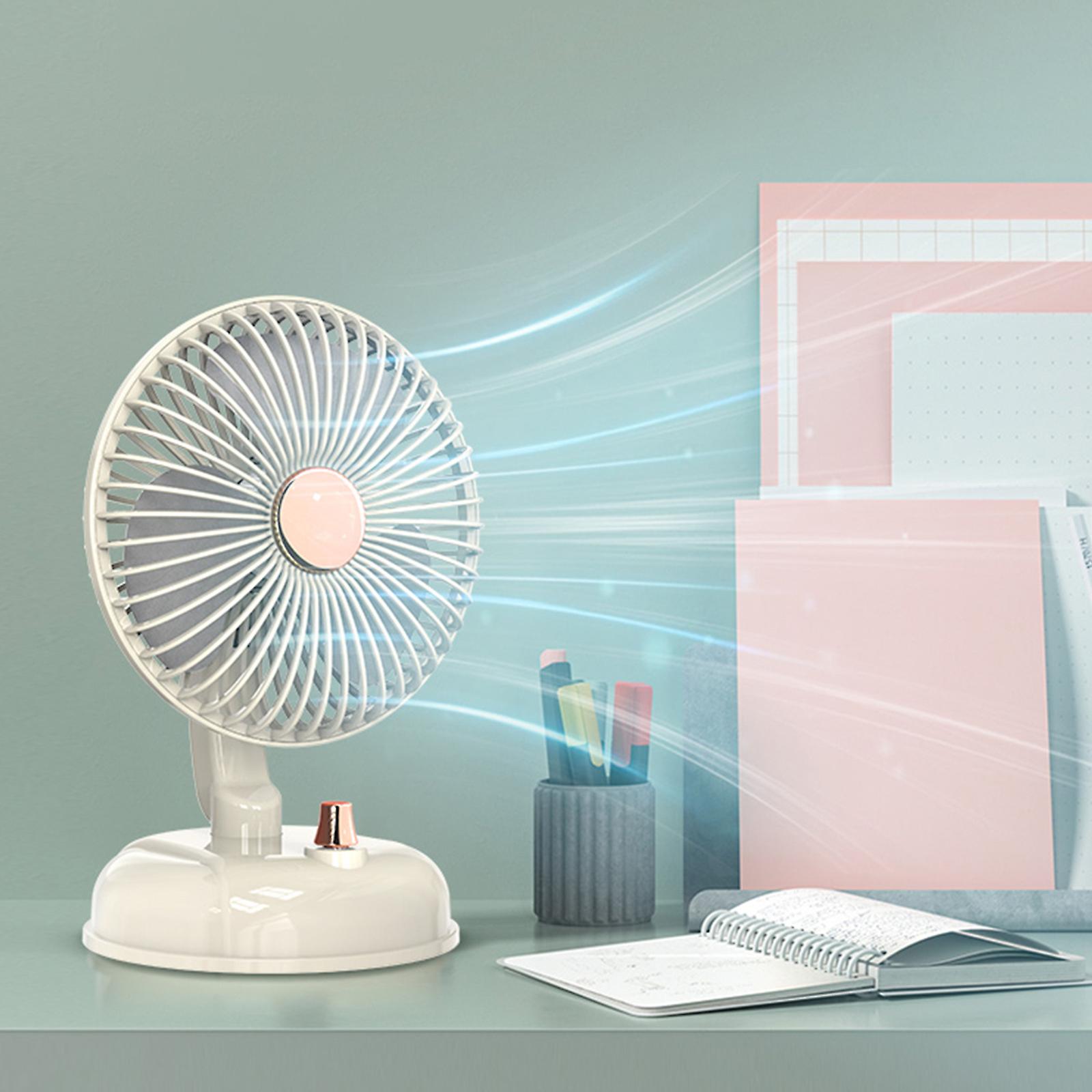 Mini Desk Fan Type C Powered Desktop Fan Powerful Strong Airflow Work ...