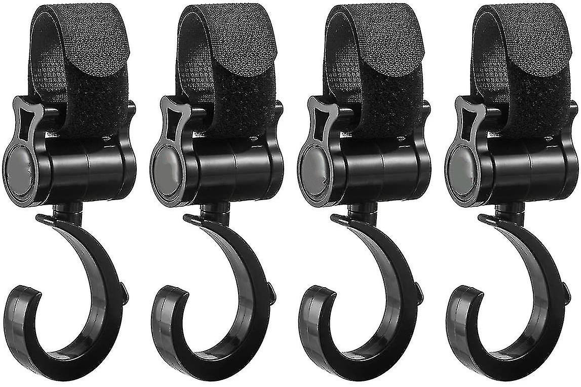 4 Pack Stroller Hanger Bags Hook For Strollers Universal Stroller Clip Accessory