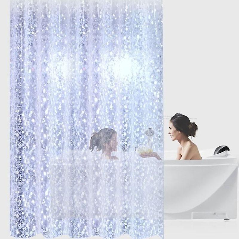 Waterproof 3d Shower Curtain With 12 Hooks Bathing Sheer For Home Decoration