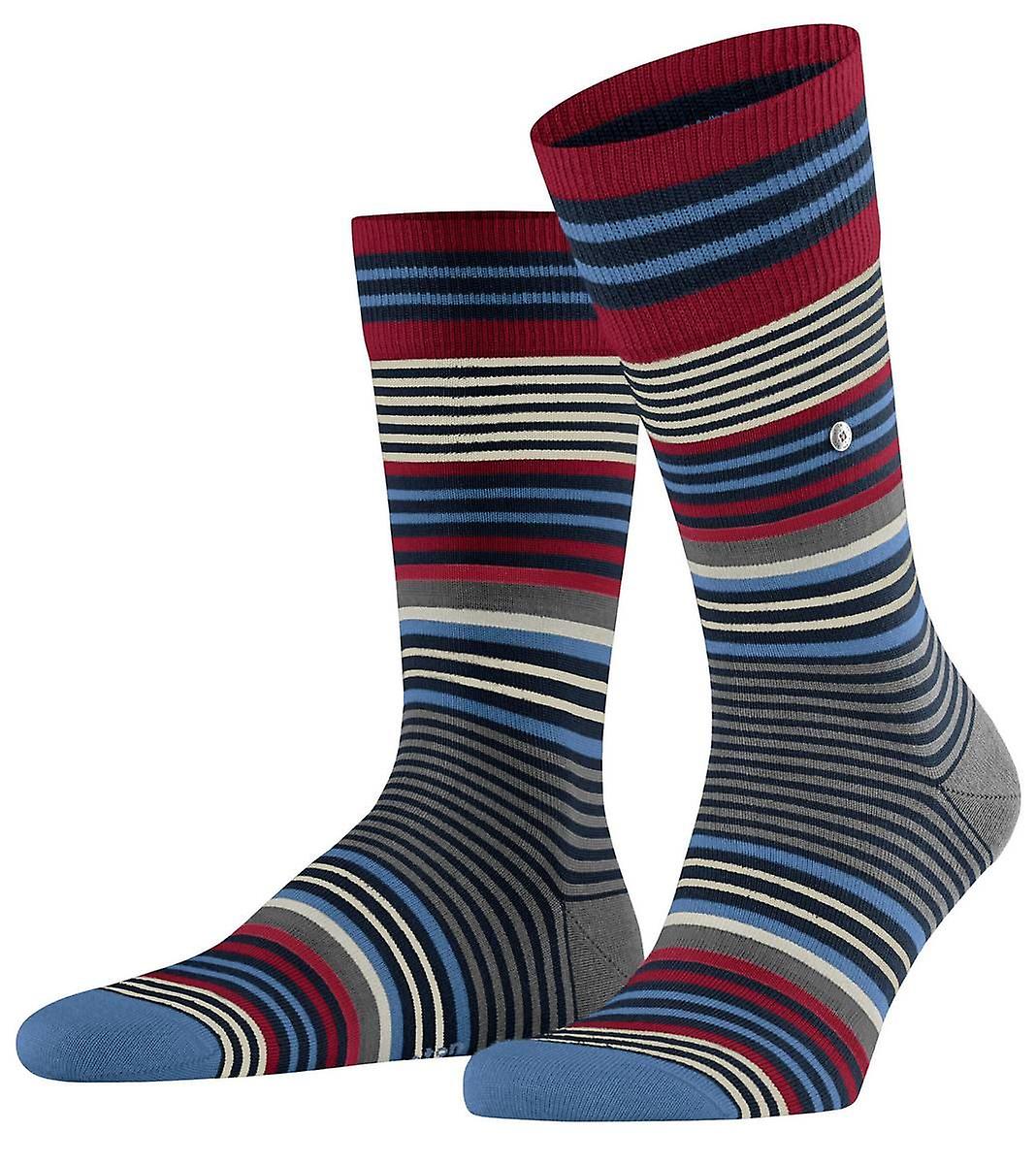 Burlington Stripe Socks - Marine Blue