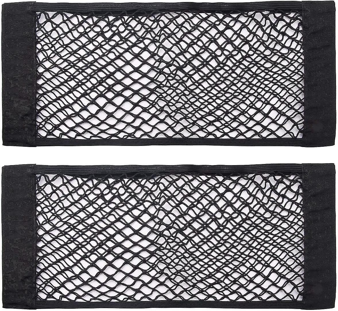 Universal Mesh Cargo Net Car Storage Net Wall Sticker Organizer Pouch Bag Storage Mesh Net, 2pcs,31" X 9.5"