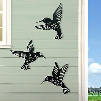 Décoration Jardin Extérieure SUNNEKO - Colibri En Métal Coloré Pour Clôture, Terrasse Ou Arbre - 10