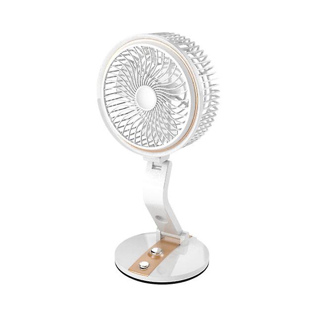 Solar/usb Desk Adjustable Folding Fan With Led Light Charging Multifunction Mini Portable Solar Panel Desktop Emergency Lamp