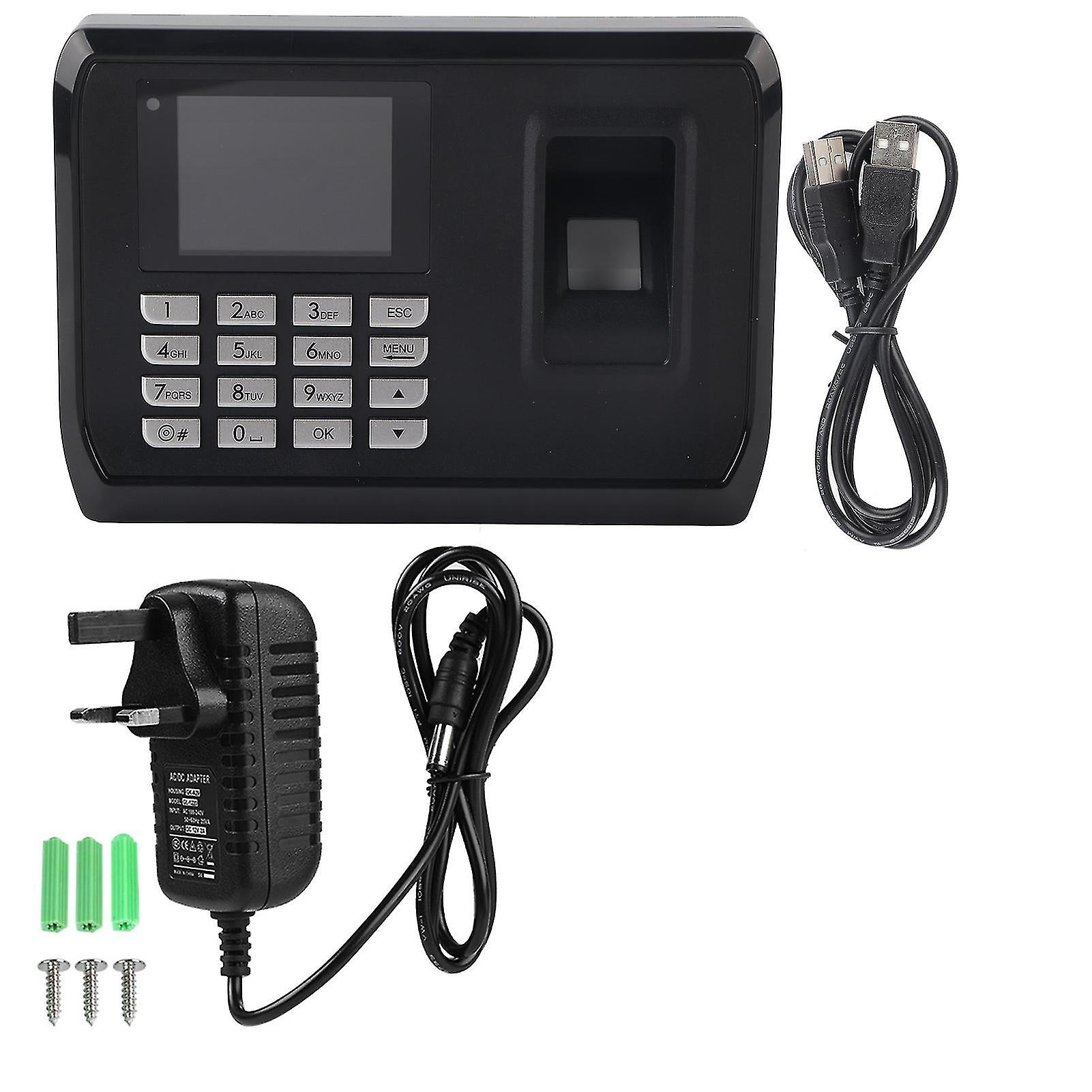 100-240V 24inches Tft Screen Fingerprint Recorder Attendance Machine Clock Time Card Uk Plug