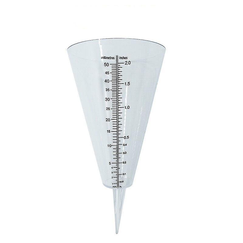 Rain gauge for measuring rainfall, with easy to read scale, ideal for your garden, white
